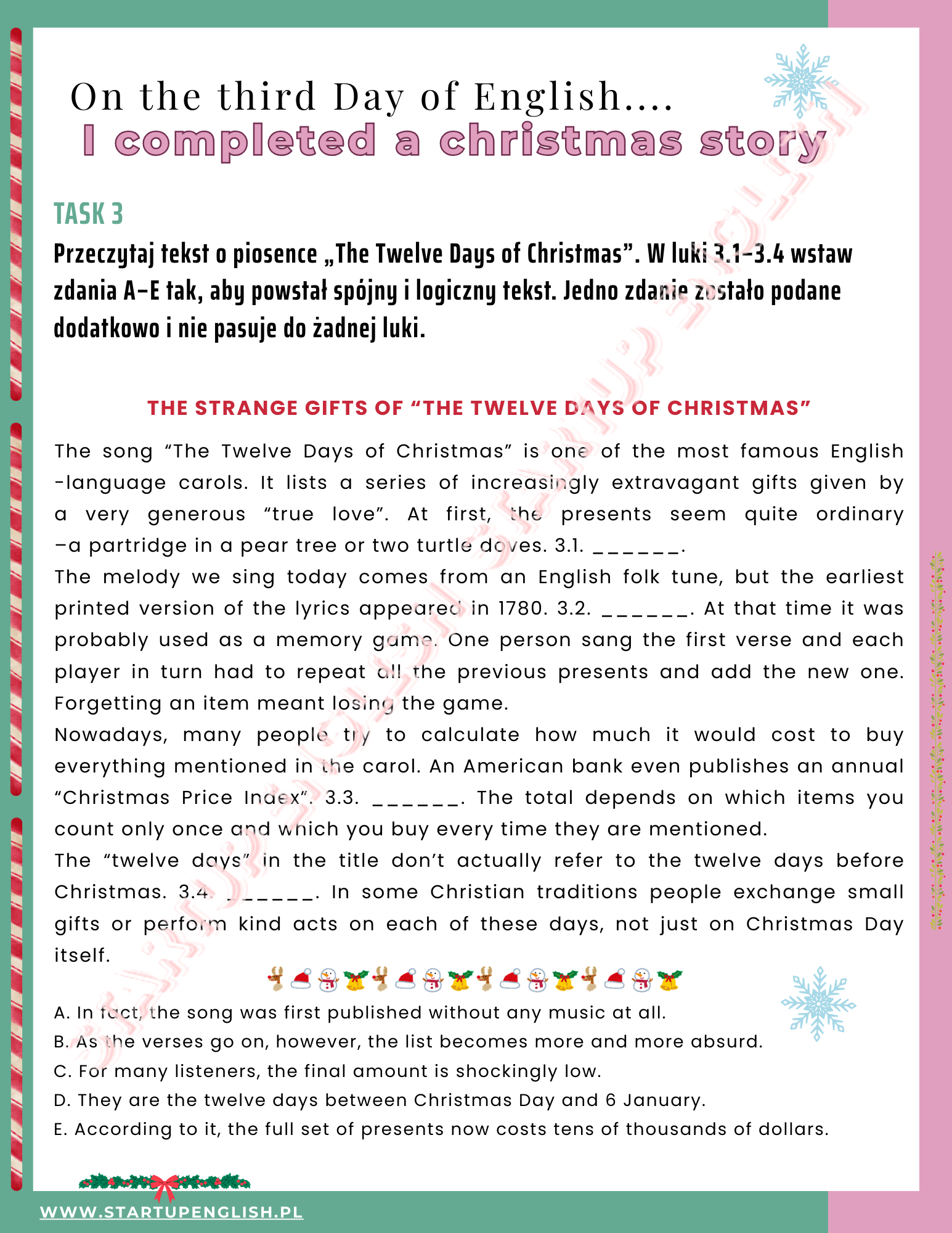 BUNDLE Christmas Matura- matura podstawowa & rozszerzona - obrazek 5