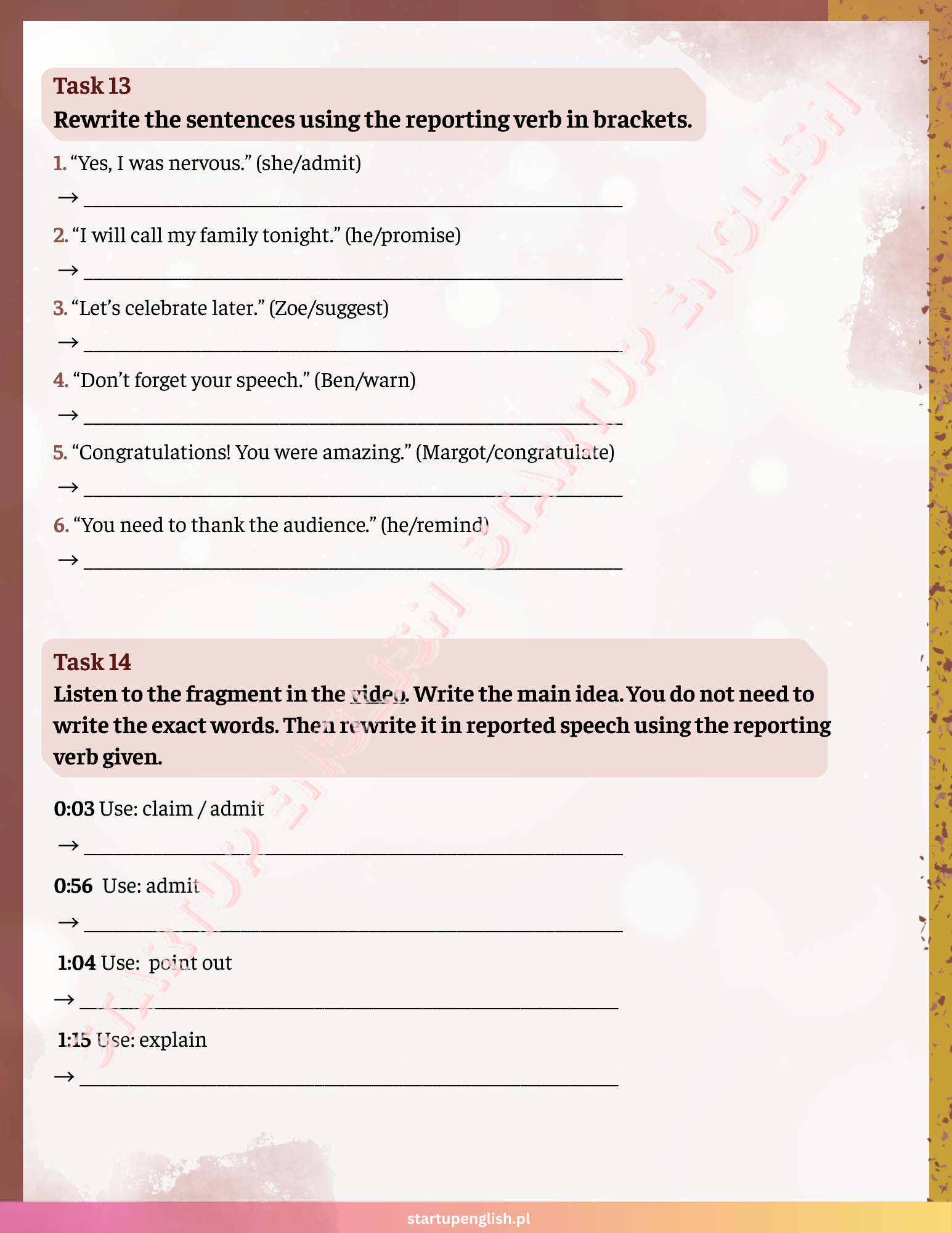 And the Oscar goes to... Reported Speech! - obrazek 4