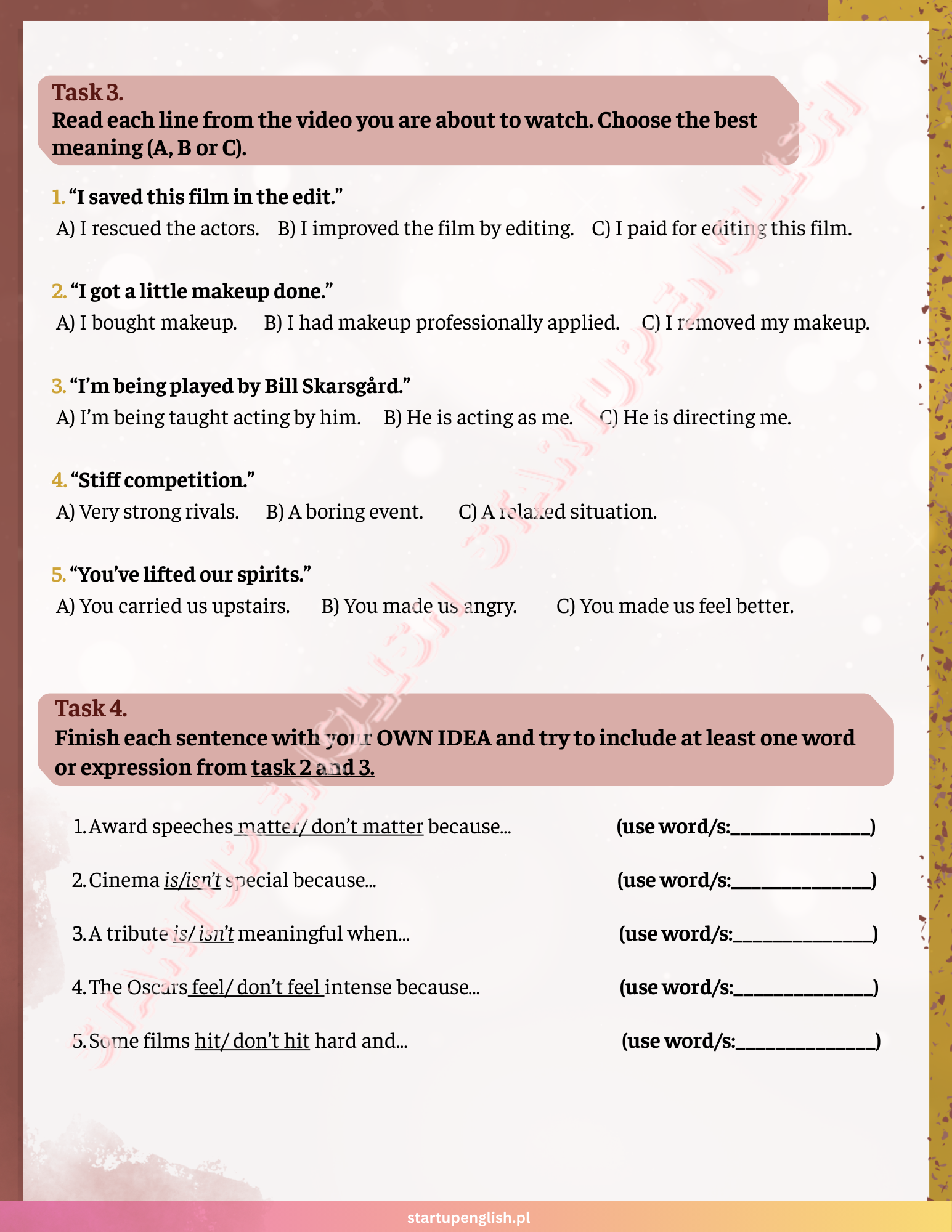 And the Oscar goes to... Reported Speech! - obrazek 3